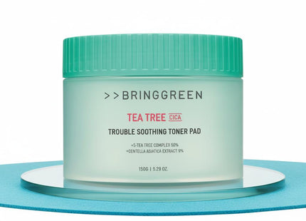 BRING GREEN Tea Tree Cica Trouble Soothing Toner Pad 90 Count SingleRefill Set