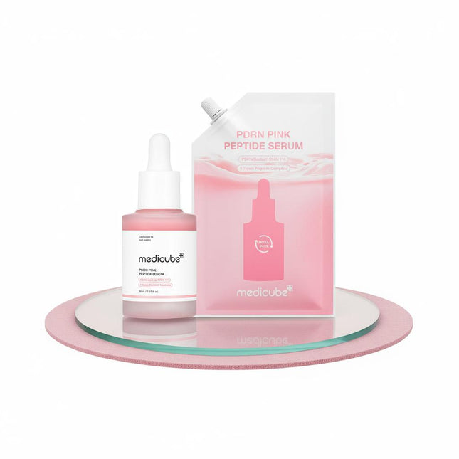 MEDI-CUBE Medi-Cube PDRN Pink Ampoule 30ml Refill Set Main + Refill 50ML + Gel Pad*2