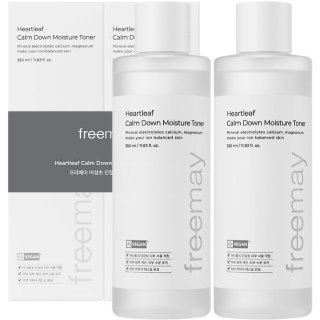 FREEMAY  Houttuynia Cordata Soothing Hydrating Toner 350ml 2-Pack