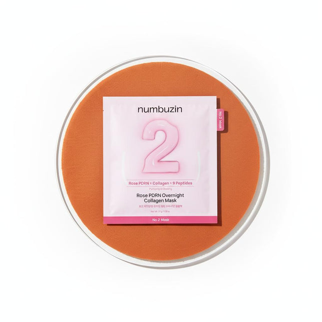 NUMBUZIN No 2 Rose PDRN Collagen Wrapping Overnight Film Pack 4ea