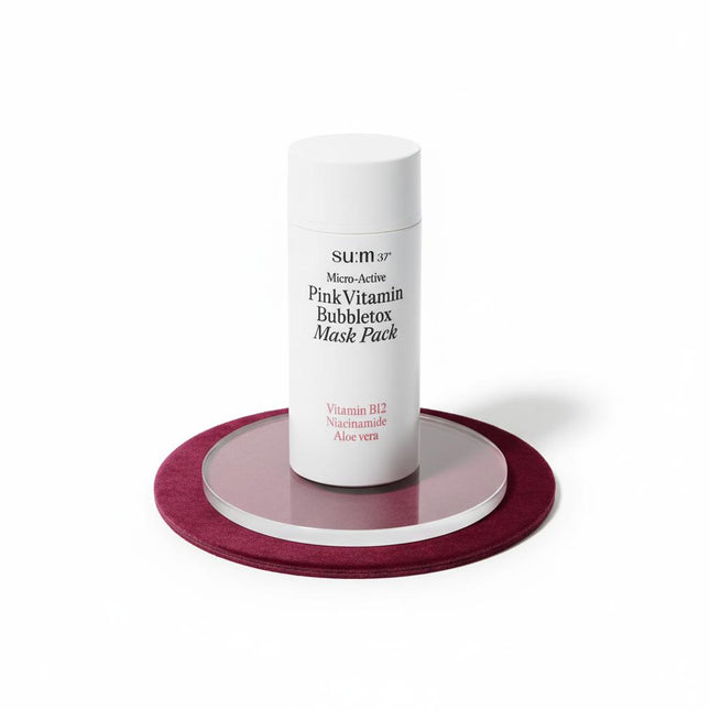 SUM37 Micro Active Pink Vitamin Bubble-Tox Mask