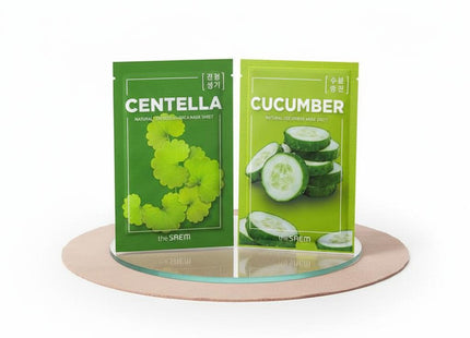 THE SAEM The Saem Natural Mask Sheet Choose 1 from 5 types Centella Asiatica  Cucumber  Rice  Avocado  Tea Tree