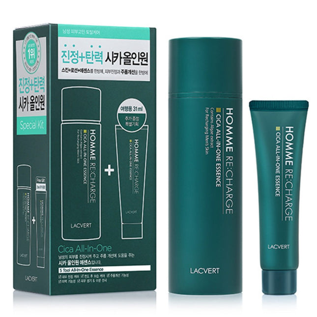 LAQUE VAIRE  Homme Recharge Cica All-in-One Essence 150ml + 31ml Set, 1 Count