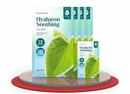 GOODAL Houttuynia Cordata Hyaluronic Acid Soothing Jelly Mask 9+1 Sheets