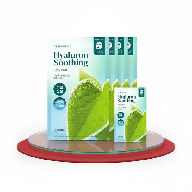 GOODAL Houttuynia Cordata Hyaluronic Acid Soothing Jelly Mask 9+1 Sheets