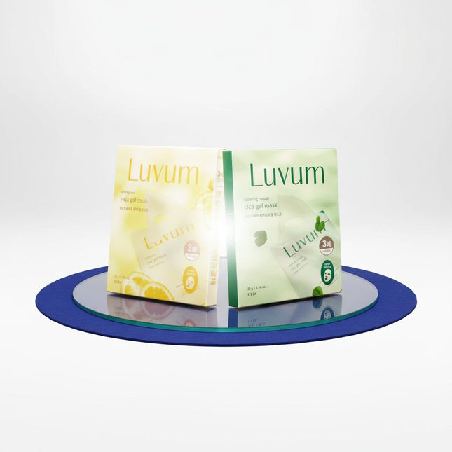 RUBIUM Rubium Gel Mask 3-Sheet Set Hydrating  Soothing Cica  Radiance  Brightening Citron