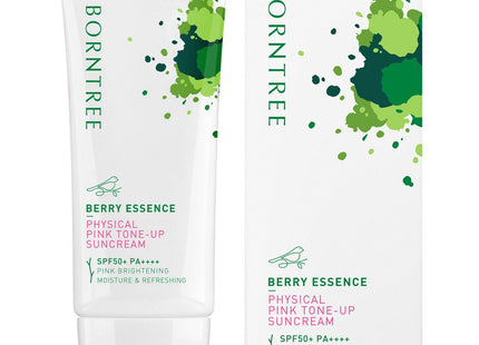 BONTE Bonte Berry Essence Inorganic Pink Tone-up Sun Cream SPF50+ PA++++, 50ml, 1 Count