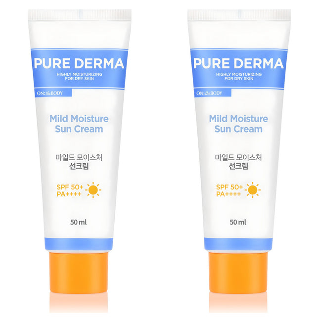 ON THE BODY  Pure Derma Mild Moisture Sunscreen SPF50+ PA++++, 50ml, 2 Count