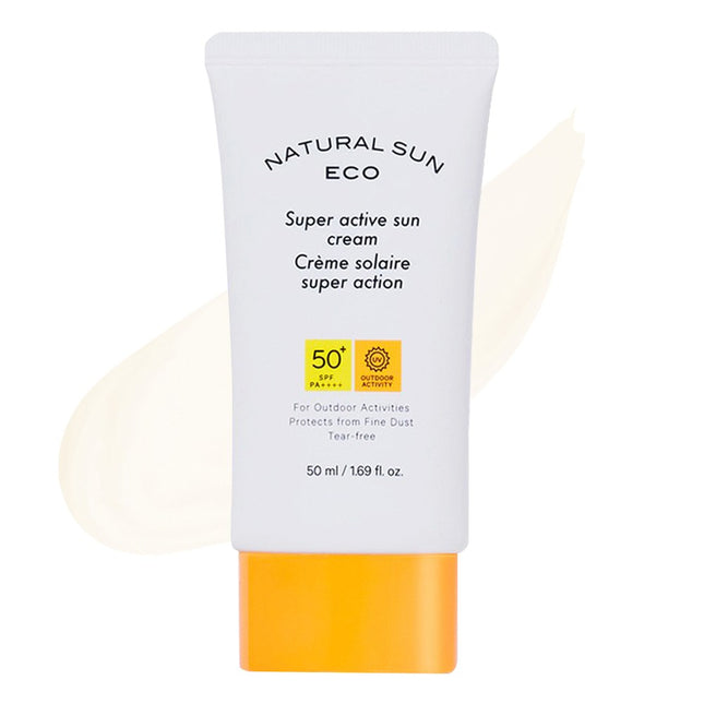 THE FACE SHOP The Face Shop Natural Sun Eco Super Active Sun Cream SPF50+ PA++++, 50ml, 1 Count