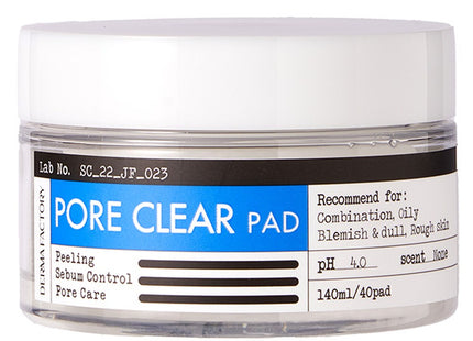 DERMAFACTORY  Vegan Pore Clear Pad 140ml 40 pads 1 item