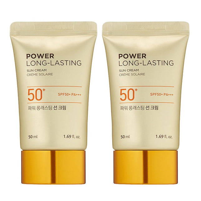 THE FACE SHOP  Power Long-lasting Sun Cream SPF50+ PA+++, 50ml, 2 Count