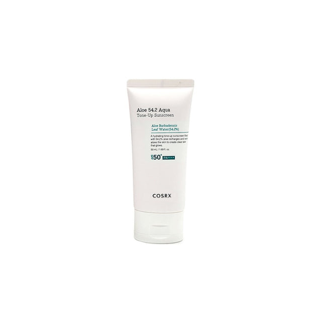 COSRX  Aloe 54.2 Aqua Tone-Up Sunscreen SPF50+ PA++++, 50ml, 1 Count