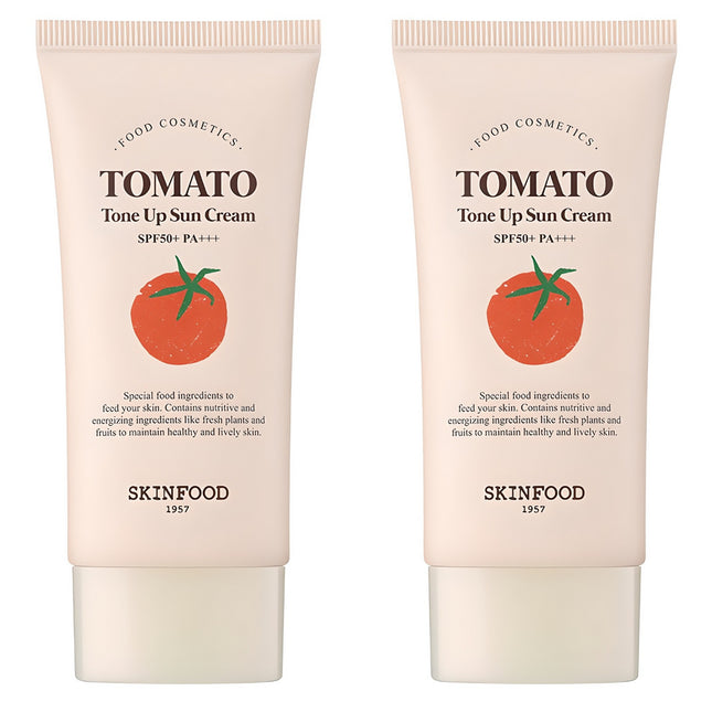 SKINFOOD  Tomato Tone Up Sun Cream SPF50+ PA+++, 50ml, 2 Count