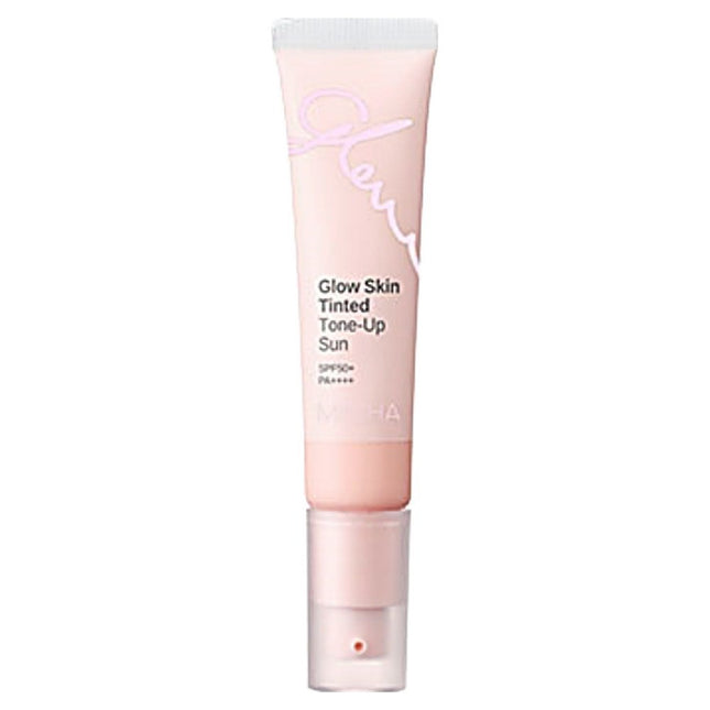 MISSHA  Glow Skin Tinted Tone Up Sunscreen SPF50+ PA++++, Cheongborapink, 30ml, 1 Pack
