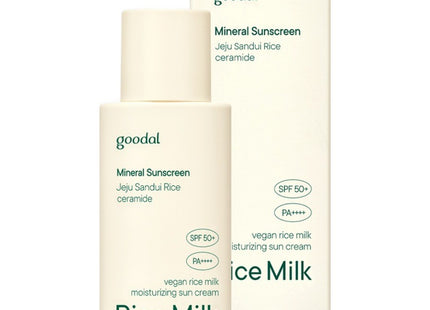 GOODAL  Vegan Rice Milk Moisturizing Sun Cream SPF50+ PA++++, 50ml, 1ea
