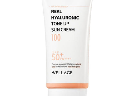WELLAGE  Real Hyaluronic Tone-Up Sun Cream SPF50+ PA++++, 50ml, 1 count