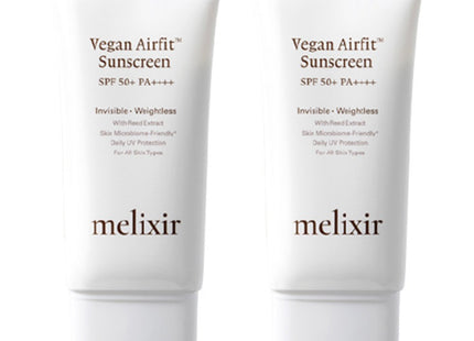MELIXIR  Vegan Air Fit Sunscreen SPF50+ PA++++ 50ml 2 Count