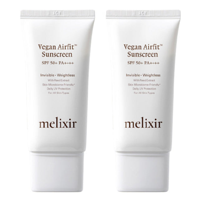 MELIXIR  Vegan Air Fit Sunscreen SPF50+ PA++++ 50ml 2 Count