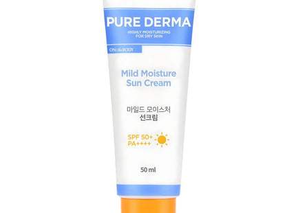 ON:THEBODY  Pure Derma Mild Moisture Sun Cream SPF50+ PA++++, 50ml, 1 count
