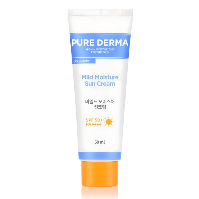 ON:THEBODY  Pure Derma Mild Moisture Sun Cream SPF50+ PA++++, 50ml, 1 count