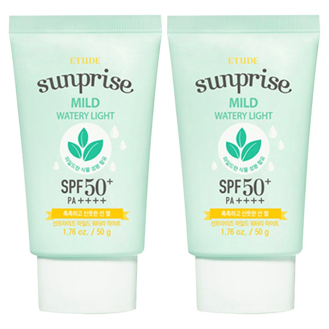 ETUDE  Sun Surprise Mild Watery Light Sun Gel SPF50+ PA++++, 50g, 2ea