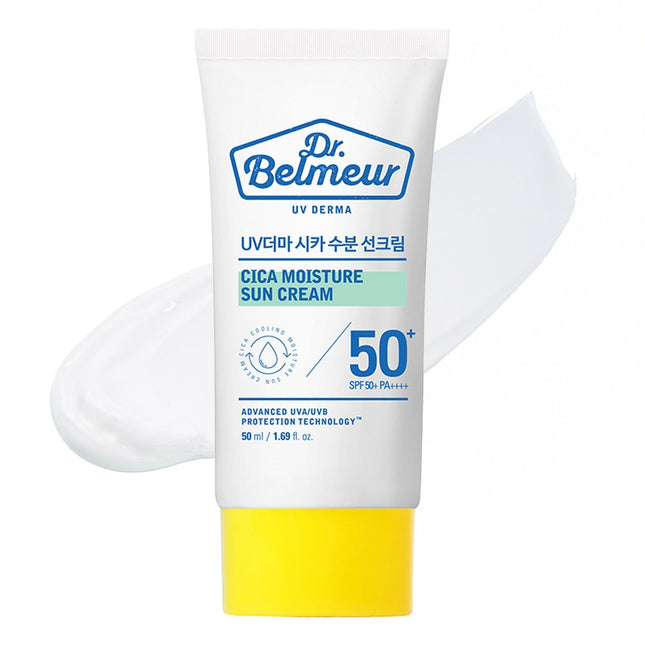 THE FACE SHOP Dr.Belmeur UV Derma Cica Moisture Sun Cream SPF50+ PA++++ 50ml 1ea
