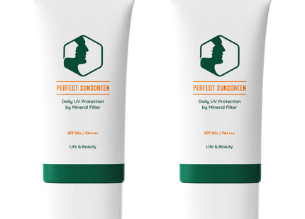 NONE Men's Lala Perfect Sunscreen SPF50+ PA++++, 50g, 2 Count