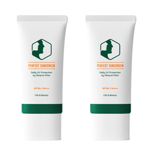 NONE Men's Lala Perfect Sunscreen SPF50+ PA++++, 50g, 2 Count