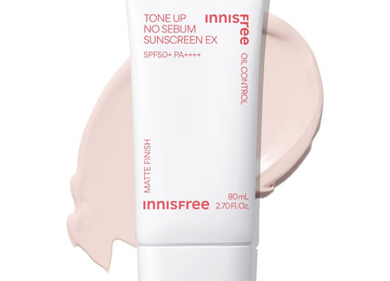 INNISFREE  Tone Up No Sebum Sunscreen EX SPF50+ PA++++, 80ml, 1 Pack