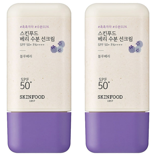 SKIN FOOD  Berry Hydrating Sun Cream SPF50+ PA++++, 50ml, 2 Count