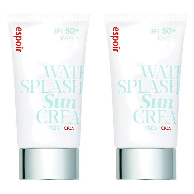ESPOIR  Water Splash Sun Cream Fresh Cica SPF50+ PA++++, 60ml, 2 Count
