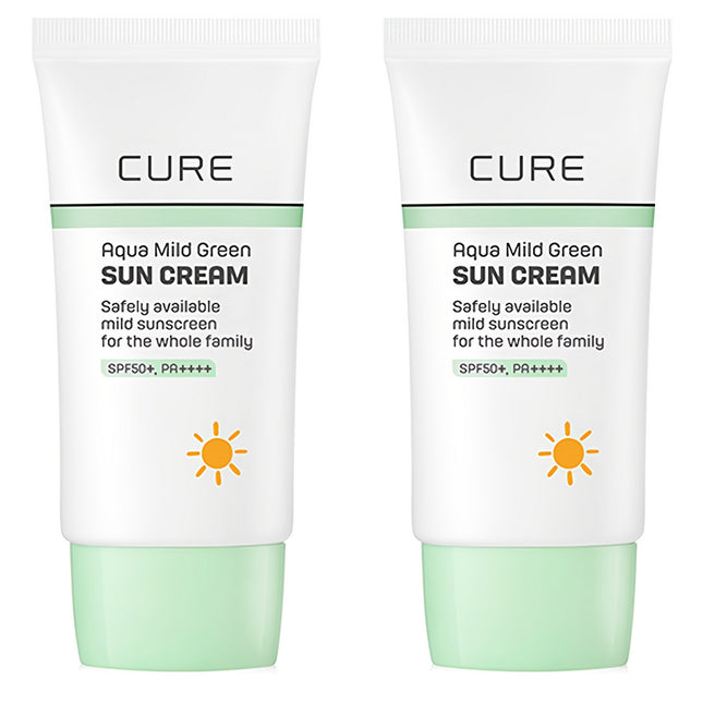 KIM JEONG MOON ALOE La Sence Aloe Cure Aqua Mild Green Sun Cream SPF50+ PA++++, 40ml, 2 Count
