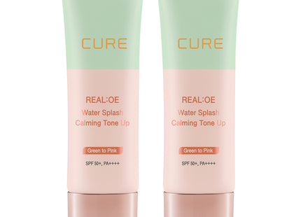 KIM JUNG MOON ALOE  LaSense Aloe Cure Real Aloe Water Splash Calming Tone-Up Sun Cream SPF50+ PA++++, 40g, 2 Count