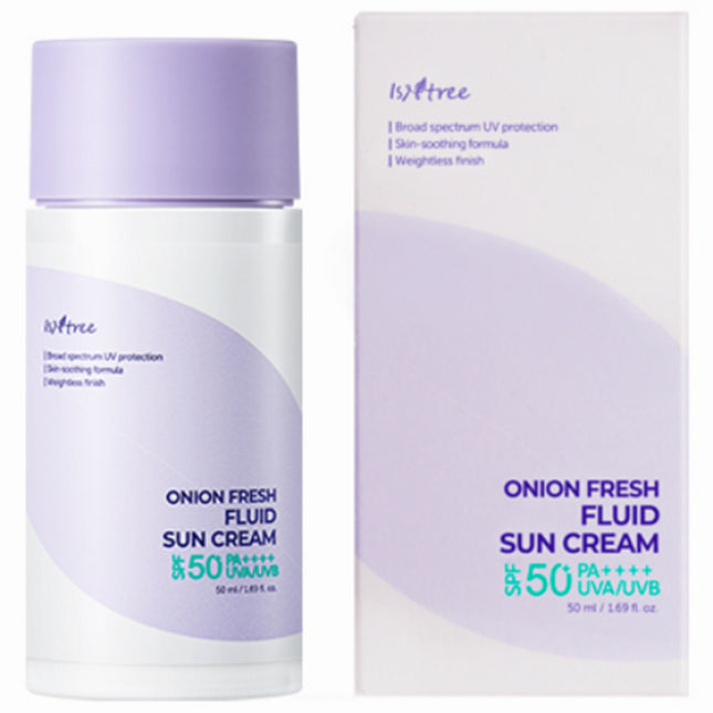 ISNTREE  Onion Fresh Fluid Sun Cream SPF50+ PA++++, 50ml, 1 Count