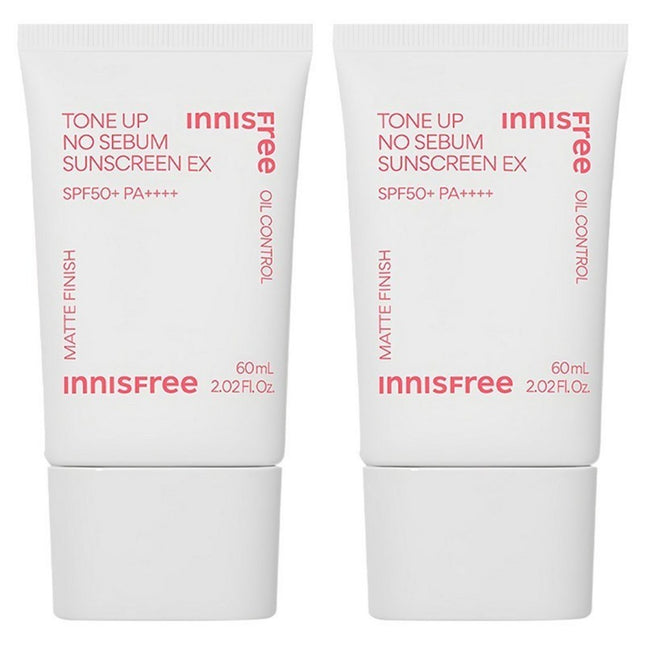 INNISFREE  Tone Up No Sebum Sunscreen EX SPF50+ PA++++, 60ml, 2 Pack