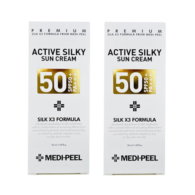 MEDI-PEEL  Active Silky Sun Cream SPF50+ PA+++, 50ml, 2 Count