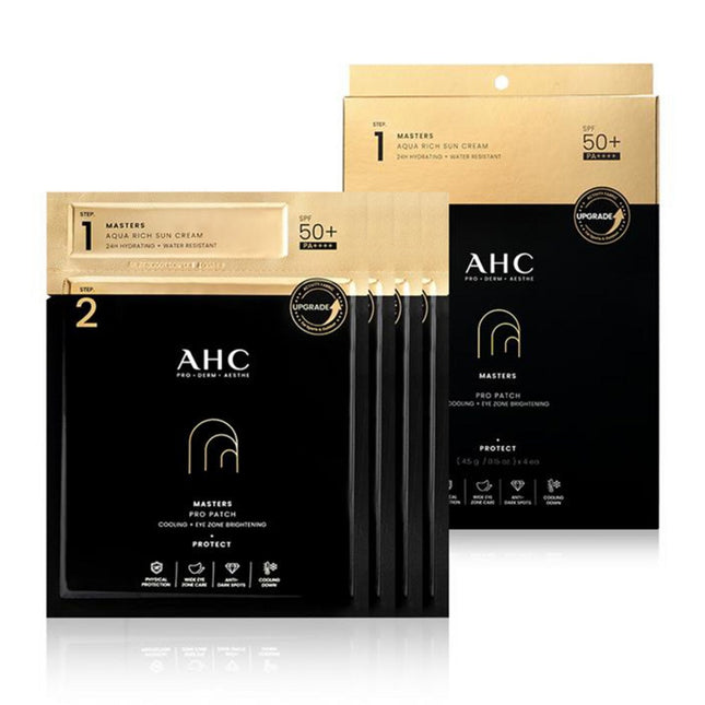 AHC  Masters Pro Patch + Aqua Rich Sun Cream SPF50+ PA++++ 4p, 1 Count