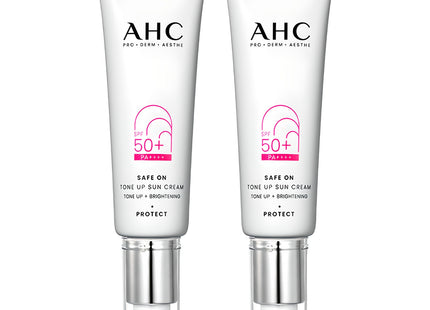 AHC  Safe-On Tone-Up Sun Cream SPF50+ PA++++, 50ml, 2 Count