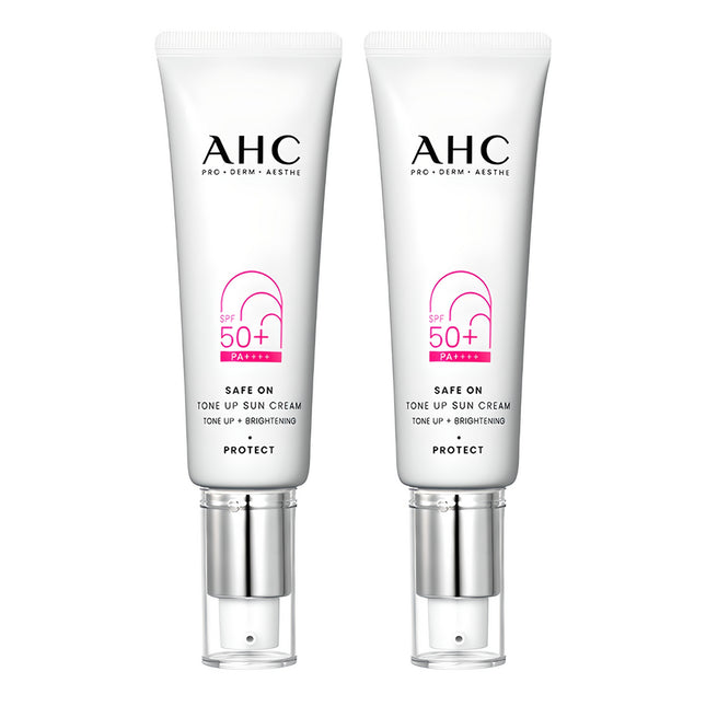 AHC  Safe-On Tone-Up Sun Cream SPF50+ PA++++, 50ml, 2 Count