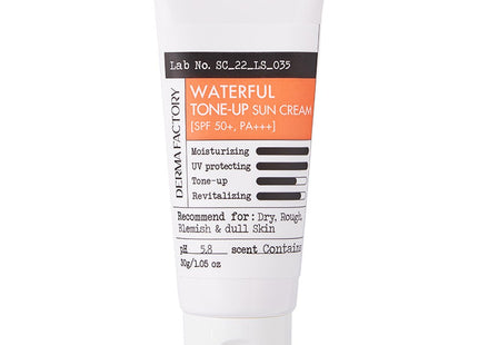 DERMA FACTORY  Waterful Tone-Up Sun Cream SPF50+ PA+++, 30g, 1ea