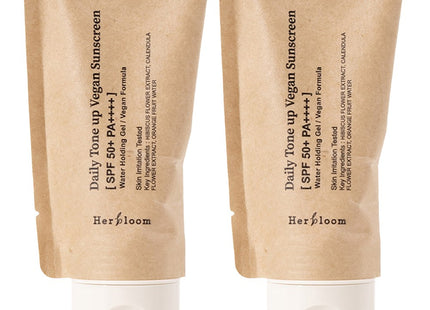 HUBBLE BLOOM Hubble Bloom Daily Tone Up Vegan Sunscreen 50ml, 2 Count