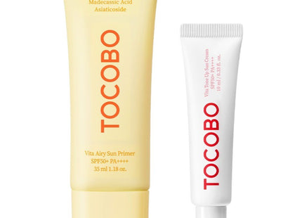 TOCOBO  Vita Airy Sun Primer SPF50+ PA++++ 35ml + Vita Tone-up Sun Cream 10ml Set, 1 Set