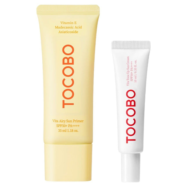 TOCOBO  Vita Airy Sun Primer SPF50+ PA++++ 35ml + Vita Tone-up Sun Cream 10ml Set, 1 Set