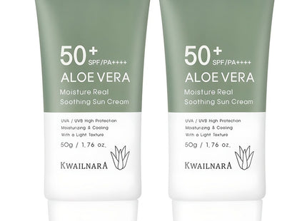 FRUITLAND  Aloe Vera Moisture Real Soothing Sun Cream SPF50+ PA++++, 50ml, 2 Count