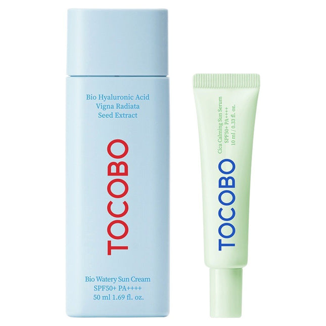 TOCOBO  Bio Watery Sun Cream SPF50+ PA++++ 50ml + Cicathel Allantoin Sun Serum 10ml Set, 1 Set