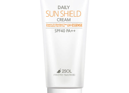 2SOL  Daily Sun Shield Cream SPF40 PA++, 50g, 1 Pack