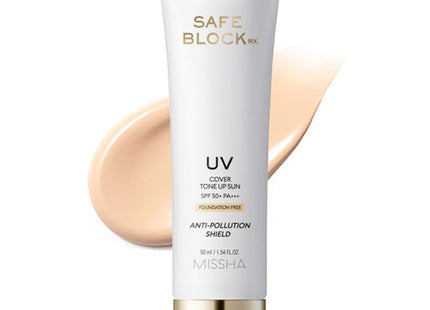 MISSHA M Perfect Cover Tone Up Sunscreen SPF50+ PA++++, 50ml, 1 count