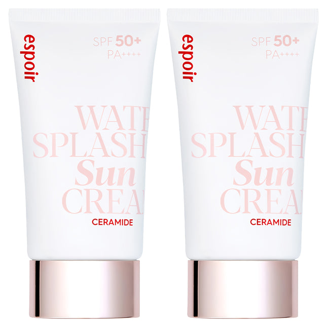 ESPOIR  Water Splash Ceramide Sun Cream SPF50+ PA++++, 60ml, 2 count
