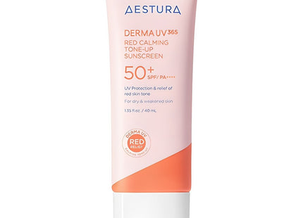AESTURA  Derma UV 365 Red Calming Tone-Up Sun Cream SPF50+ PA++++, 40ml, 1 count