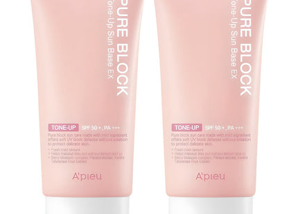 APIEUR  Pure Block Tone Up Sun Base EX SPF50+ PA+++ 50ml, 2 Count